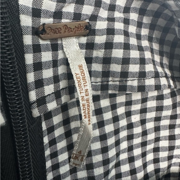 Free People Pants Cropped Gingham Casual Dainty Twee Tie Waist Size 4 Small - Picture 5 of 6